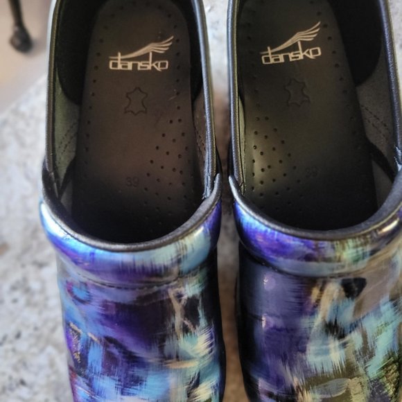 Dansko blue silver black swirl shoes BRAND NEW NEVER WORN size 39 - US 8.5-9 - Picture 4 of 6